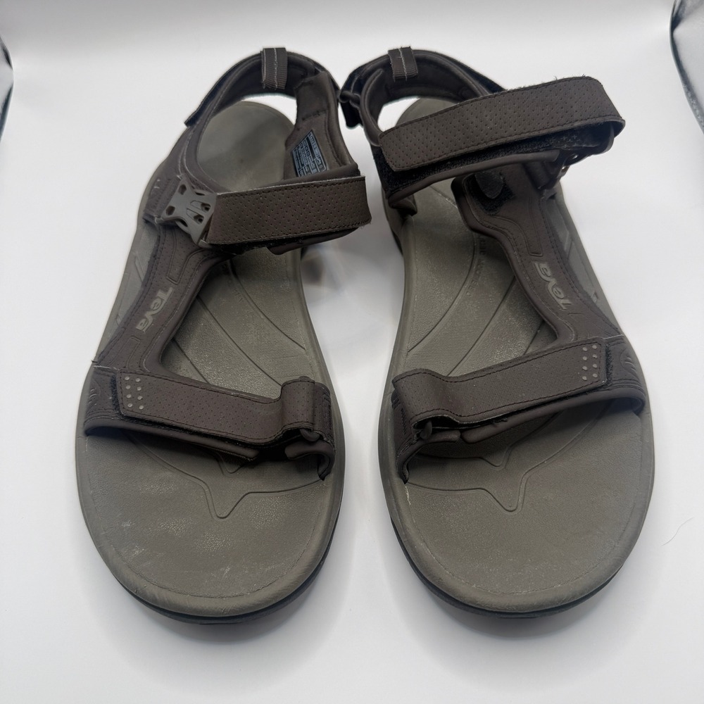 Teva Tanza Mens Brown Sport Sandals Hiking Water Shoes 1006912 Size 12